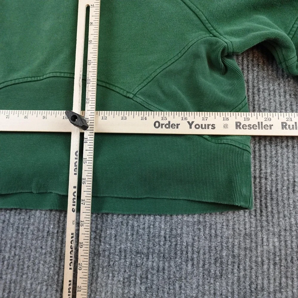 Lululemon Scuba Cropped Hoodie Womens 10 Green Half Zip Fleece Sweatshirt